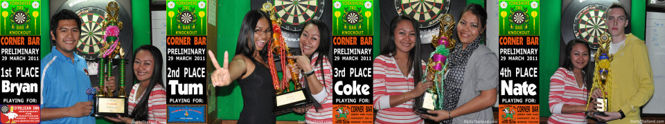 Bryan, Tum, Coke, Nate - Yorkshire Tri Bar Darts Knockout Tournament 2011