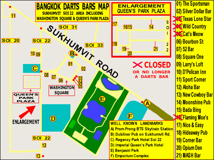 Darts Map, Sukhumvit Soi 22